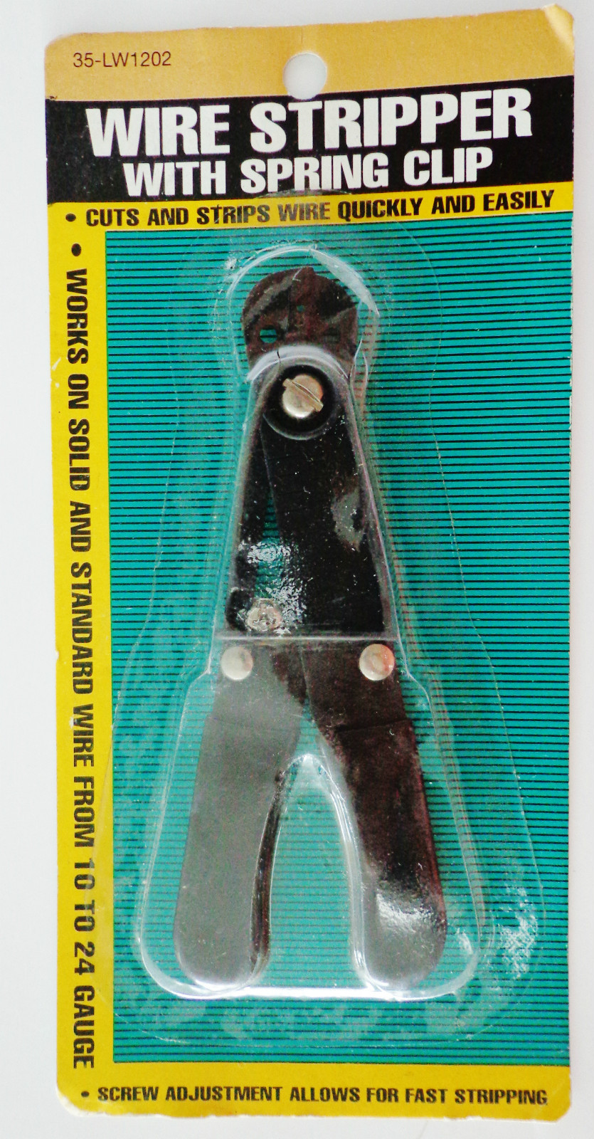 35-LW1202 Heavy Duty Adjustable Wire Stripper Cutter w/ spring clip 10-24 Gauge