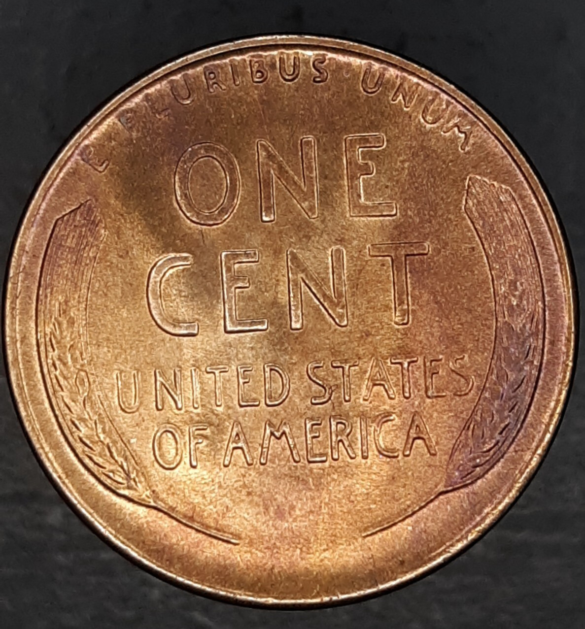 1937(D) wheat cent/ Uncirculated/Red #55