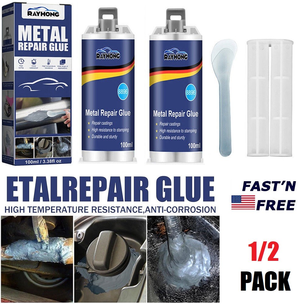2×Metal Repair Paste AB Casting Repair Glue Industrial Heat Cold Weld Sets 100ml