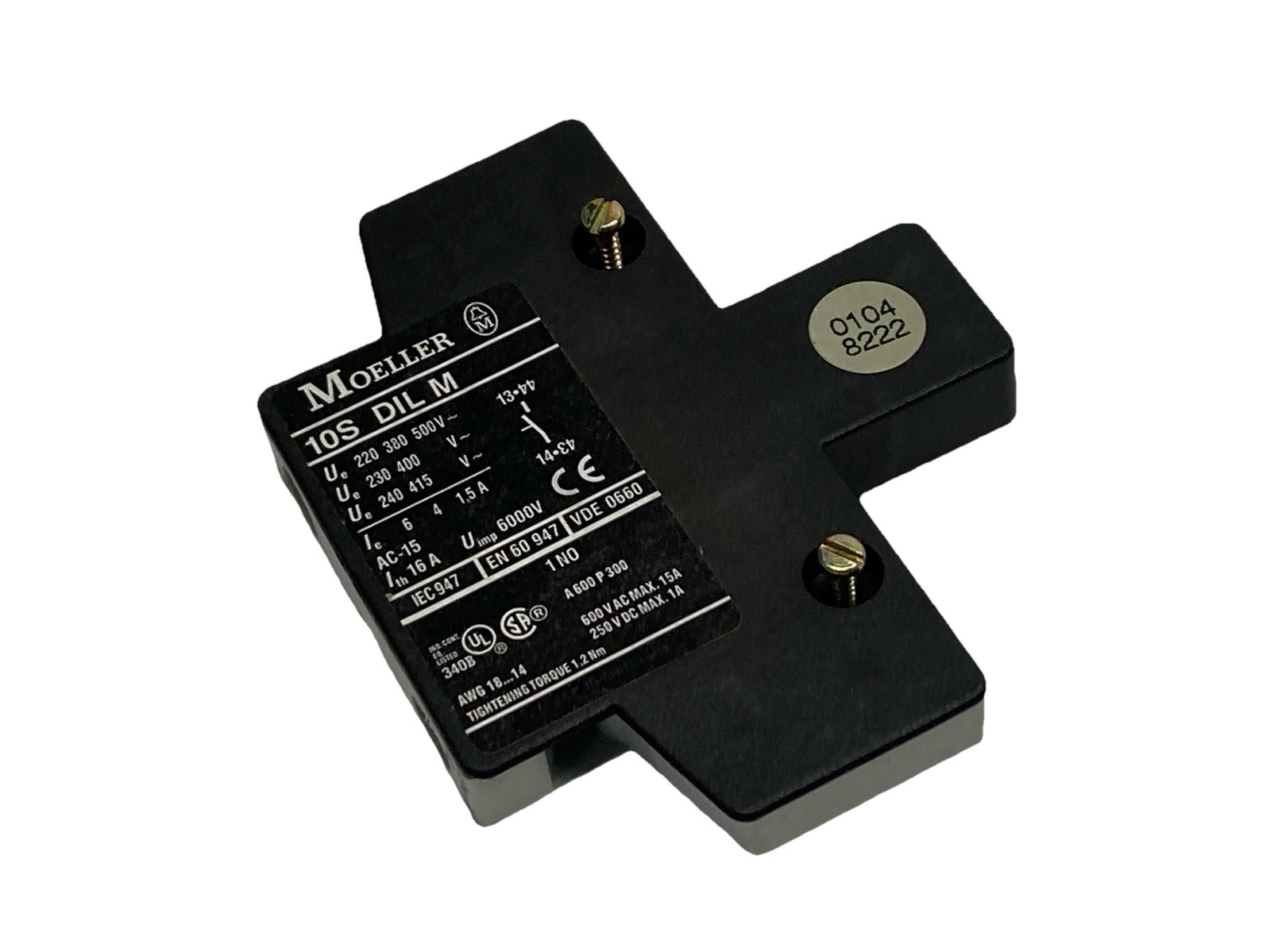 Moeller 10S DIL M Auxiliary Contact 1.5A 500V 1P