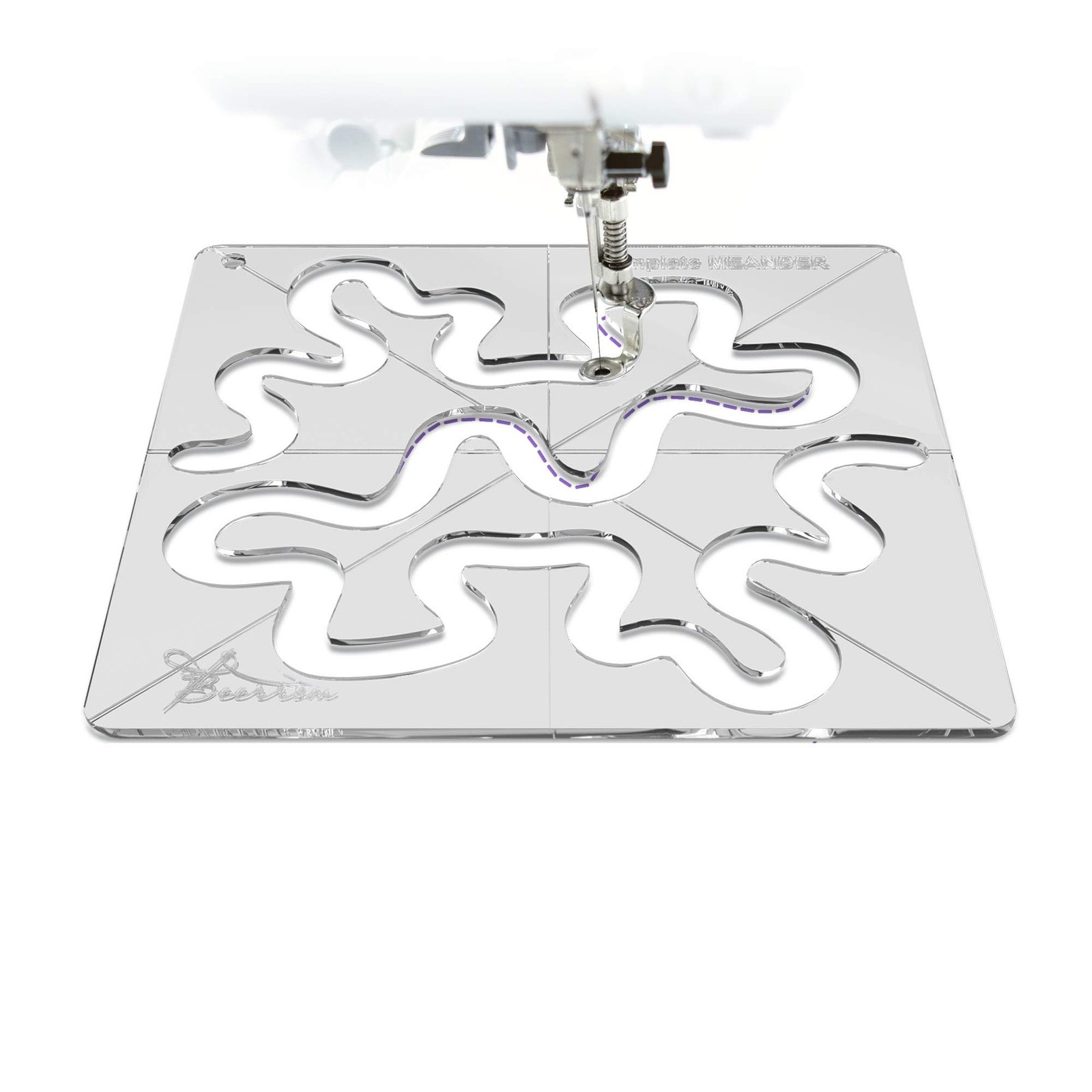 Free-Motion Quilting Templates – 4mm 8 inches x 8.5 inches, transparent