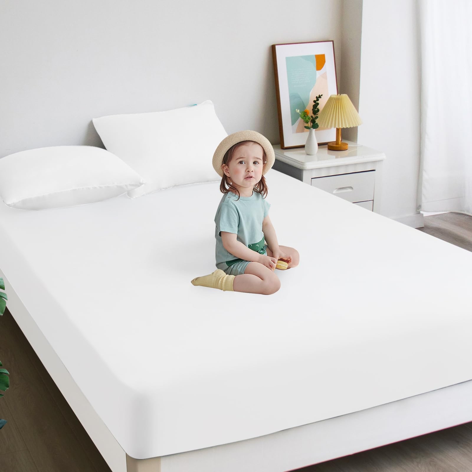 2 Pack Queen Mattress Protector 60" x 80", White