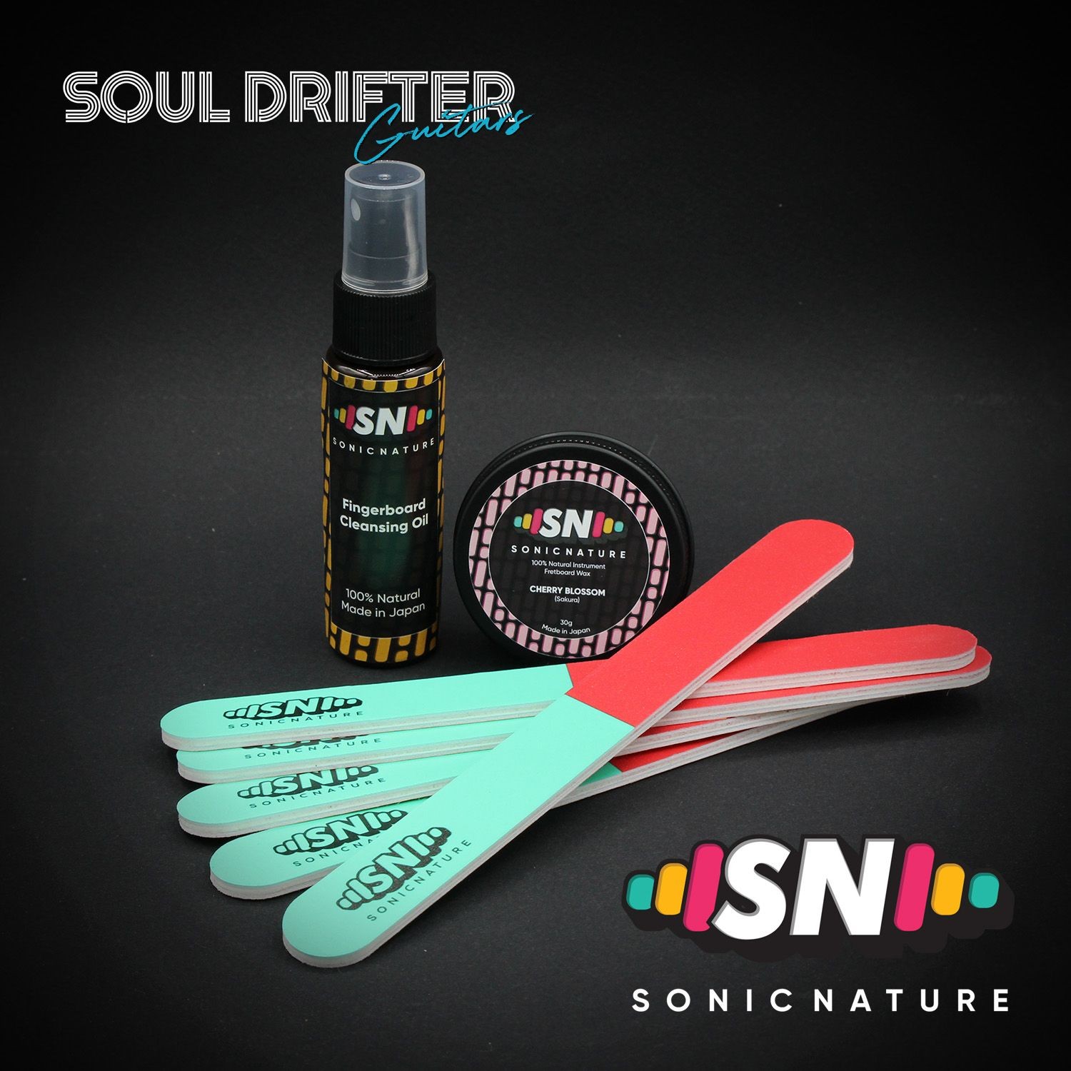 Sonic Nature Fretboard Care Set: Clean, Condition and Polish