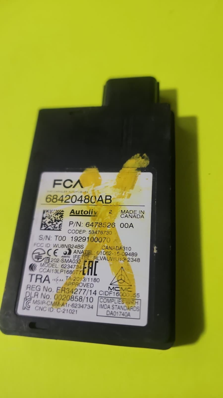 17 21 JEEP COMPAS REAR BLIND SPOT MODULE 68420480A