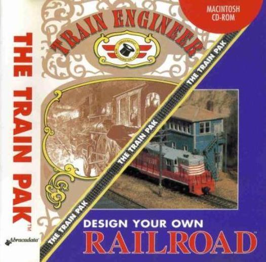 The Train Pak MAC CD design own railroad, engineer locomotive sim game + add-on!