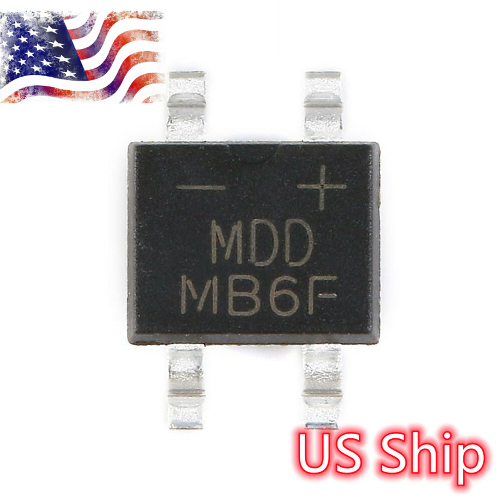 10pcs MB6F 0.5A 600V SMD Bridge Rectifier SOP-4 US Ship