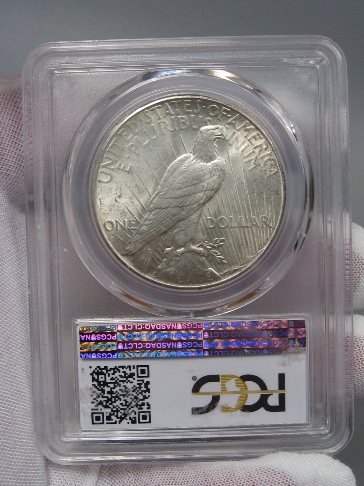 BU 1926-s Silver PEACE Dollar. PCGS MS63.