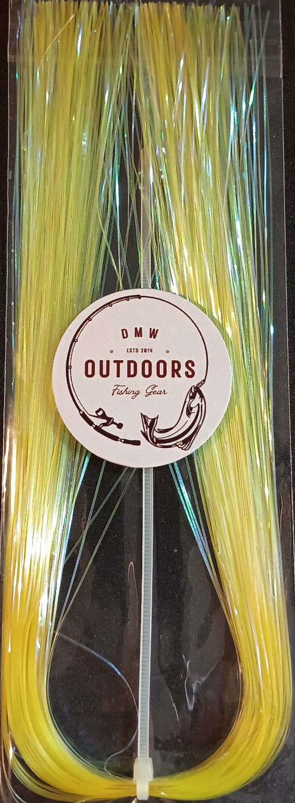 Flashabou .37mm, 13-1/2" long, YELLOW, Fly Tying, Lures, Jigs, Flash, Flies