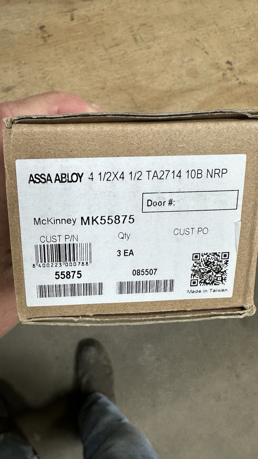 McKinney MK55875 Black 5 Knuckle Hinges