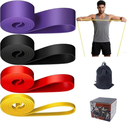 Resistance Bands for Working Out, 4-Levels Pull Up Bands Set, Stretch Bands