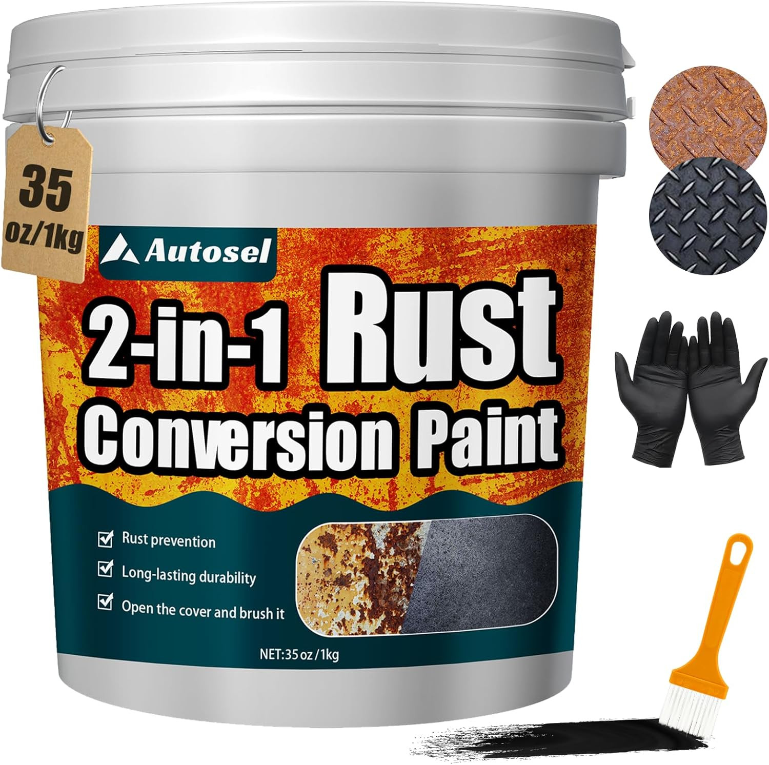 Rust Converter Metal Primer Anti Rust Paint For Car Chassis 35oz