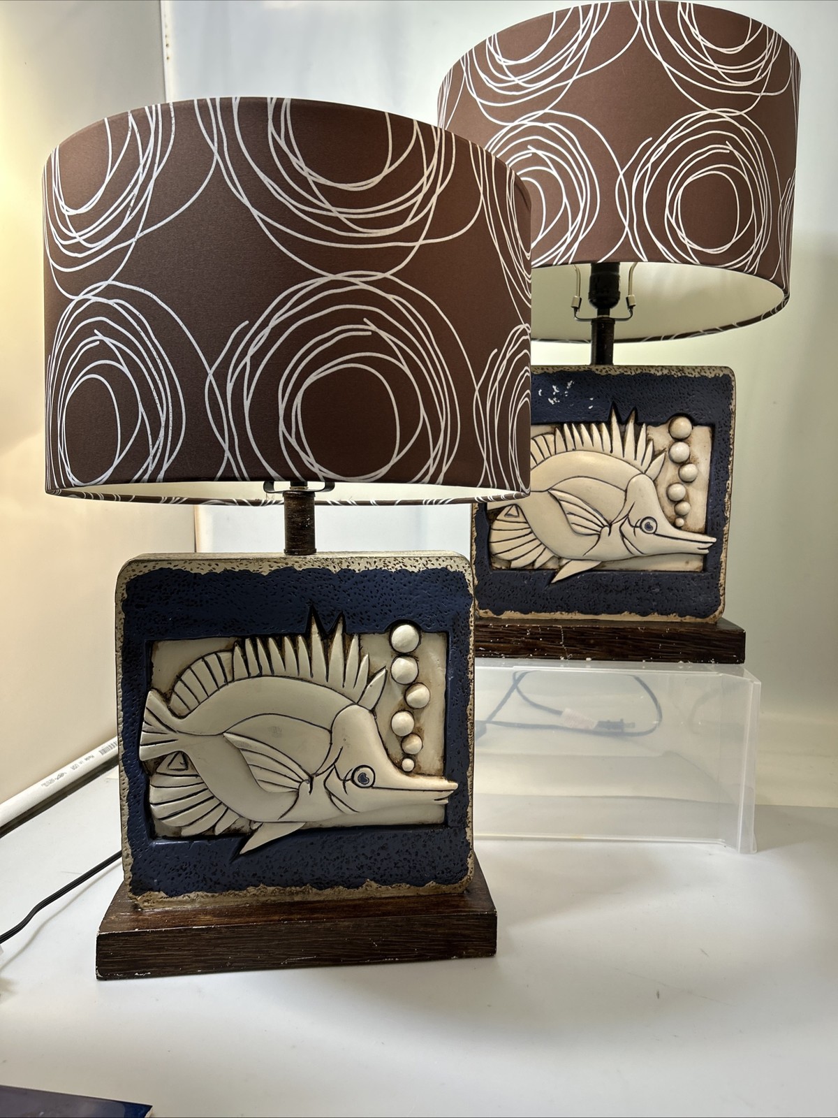 1  Of  2 Vintage Funky Lamp