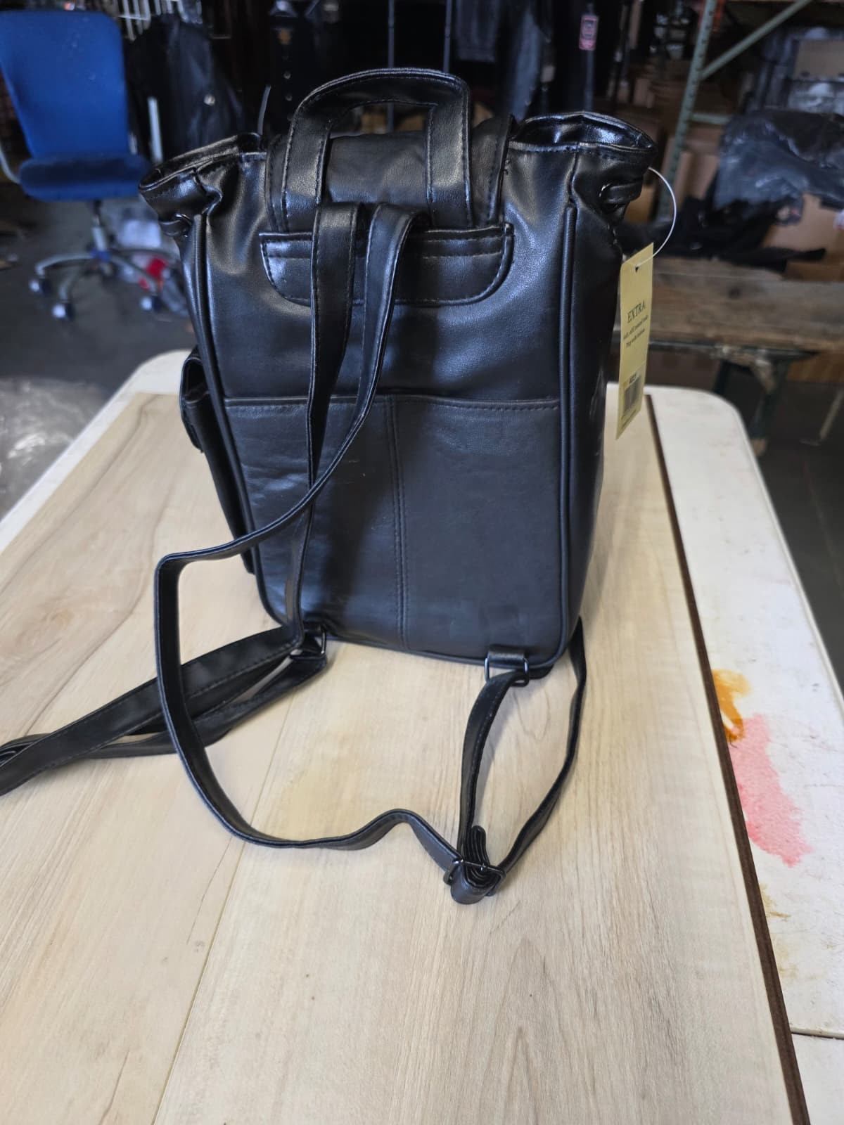 Small Genuine Leather Mini Backpack Purse Women Men Compact Rucksack Travel Bag
