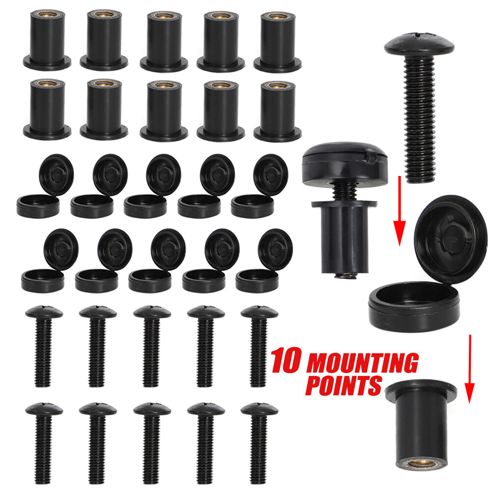 For Arctic Cat Snowmobile Windshield Mounting Hardware Screw Expansion Nuts Kit