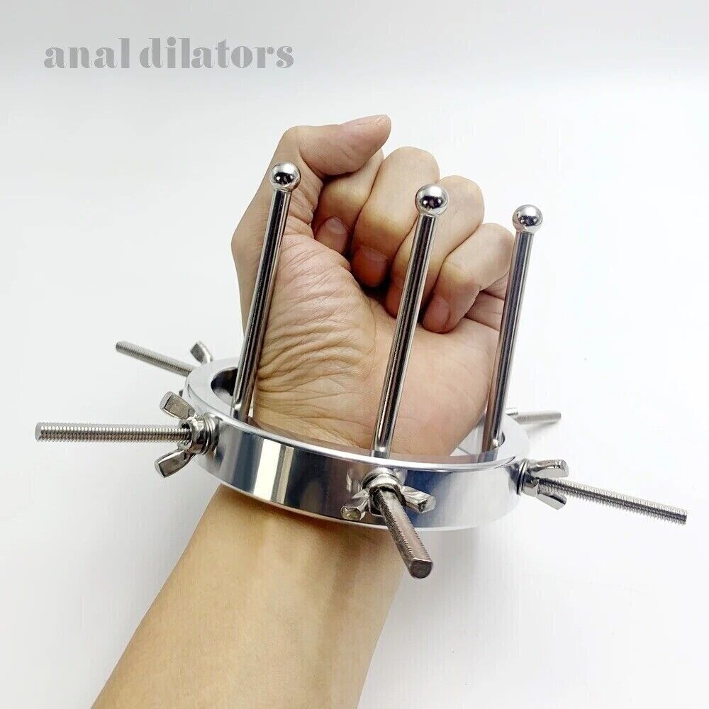 BDSM Chastity Adjustable Speculum Stainless Steel Dilator Expander Spreader Ring