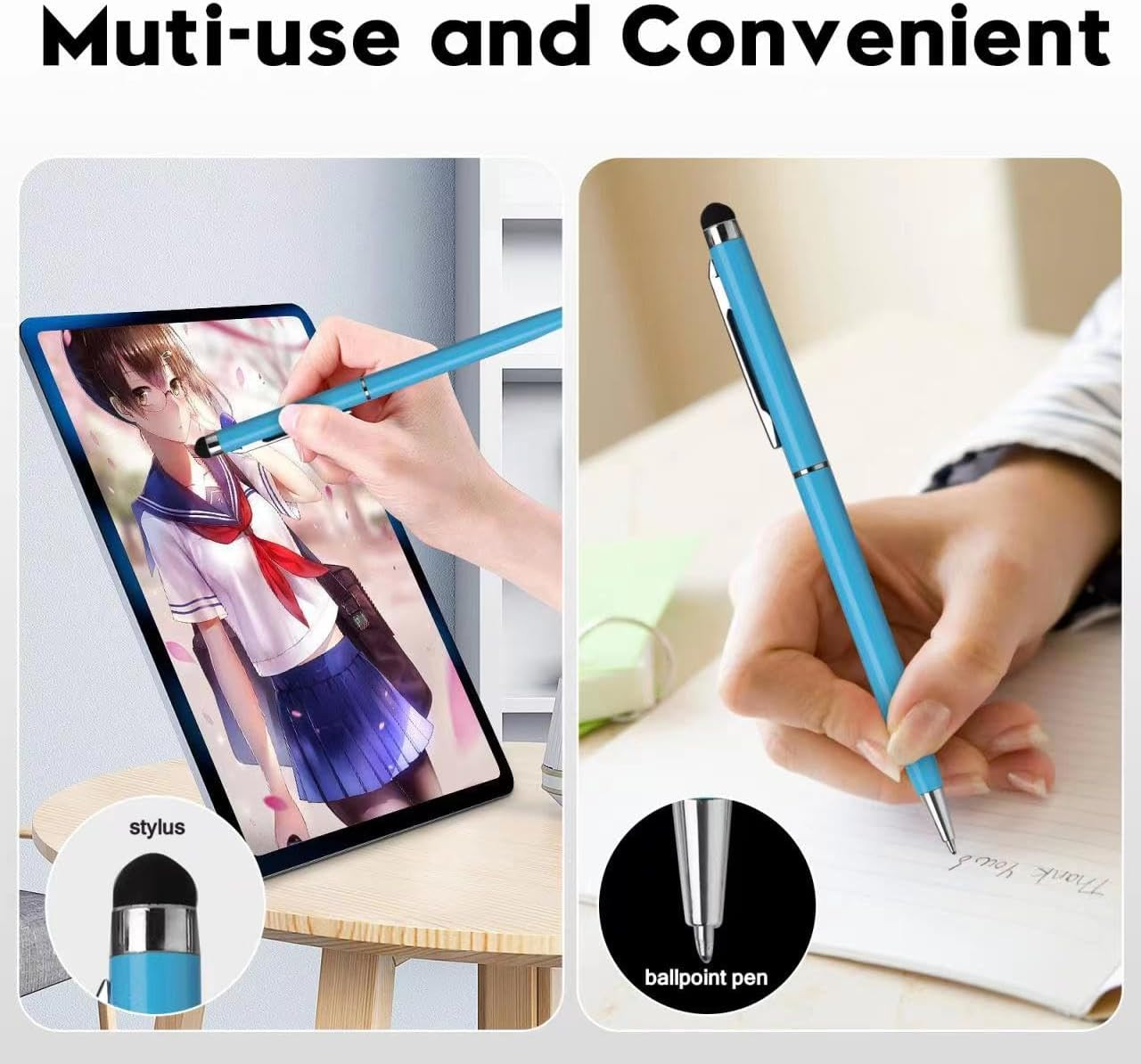 15 Pack Stylus Pens for Touch Screens Stylus Pen Compatible with Phone Tablets K