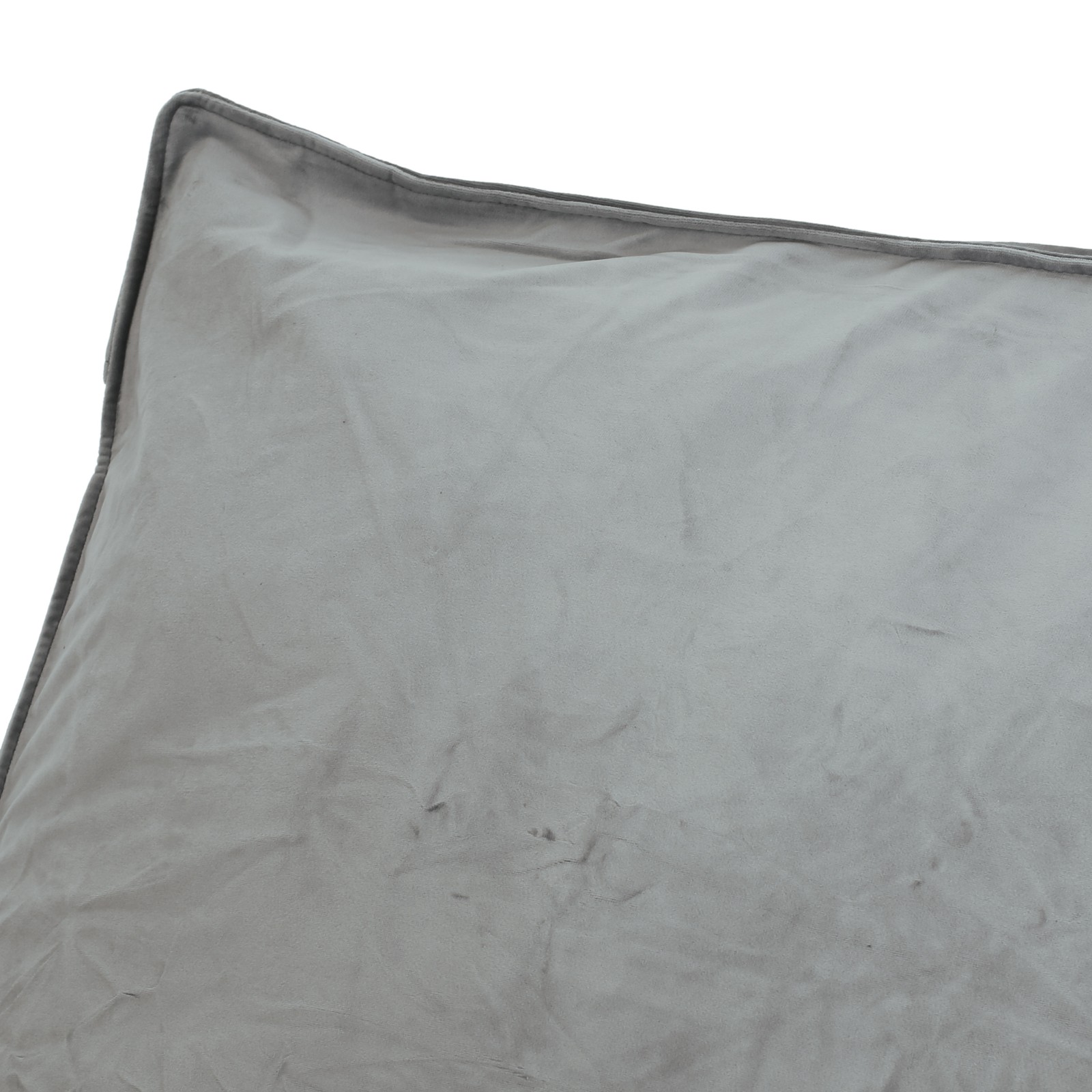 Fila Velveteen 2 Seater Oversized Bean Bag Chair with Armrests, Gray|Gray