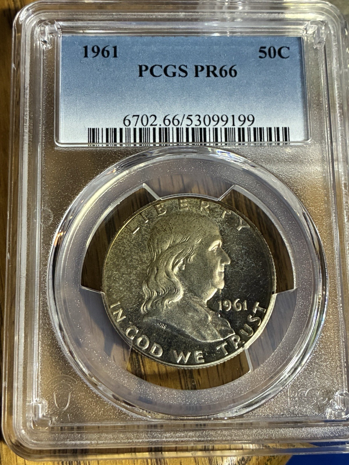 1961 Franklin Half Dollar PCGS PR66 Proof Silver 50C Certified Slab