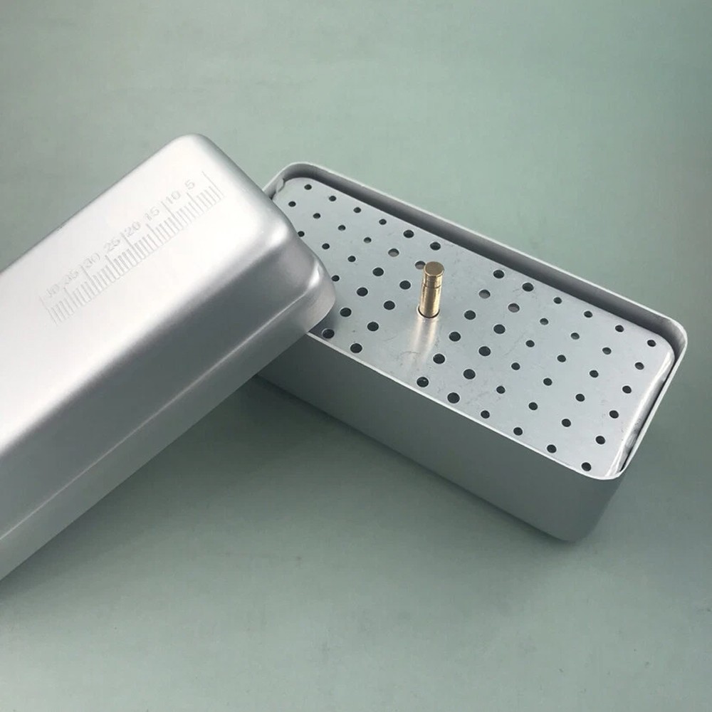 72 Holes Dental FG Bur Endo File Holder Stand Autoclave Disinfection Case Box US