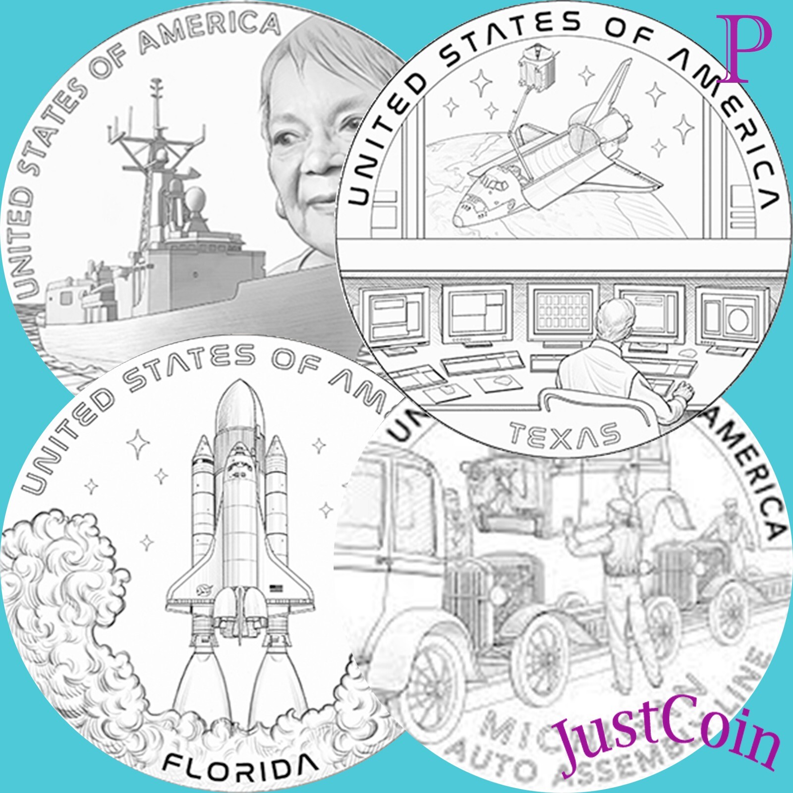 2025-P INNOVATION DOLLARS (AR) (FL) (MI) (TX) FOUR UNCIRCULATED DOLLARS TOTAL