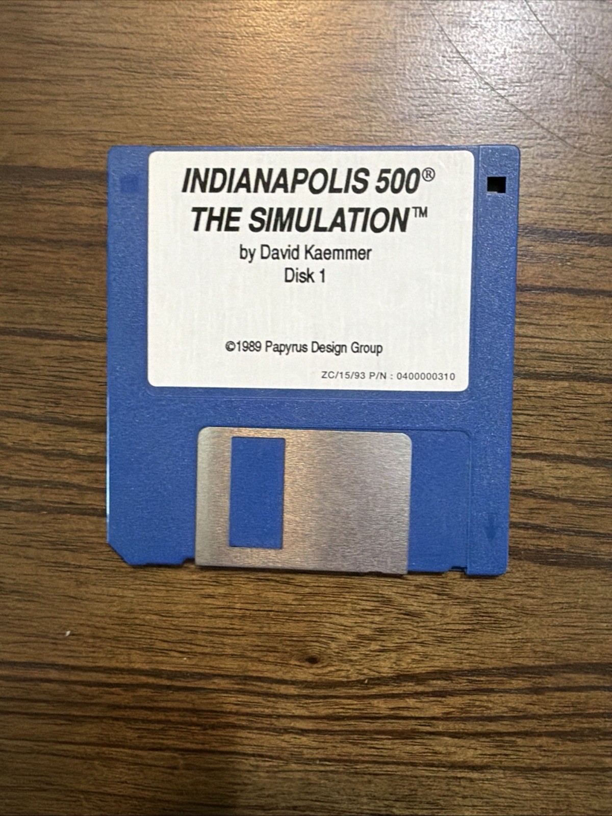Indianapolis 500: The Simulation - 1989 PC Game - DISK 3.5