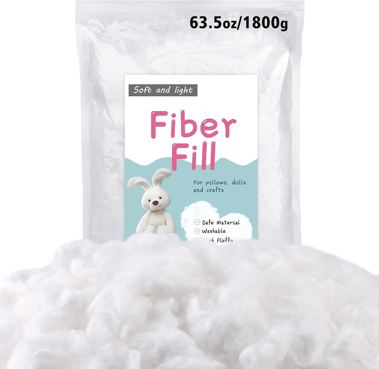 Polyfill Stuffing Pillow Stuffing Stuffing for Stuffed Animals | 3.97Lb/1800G Po
