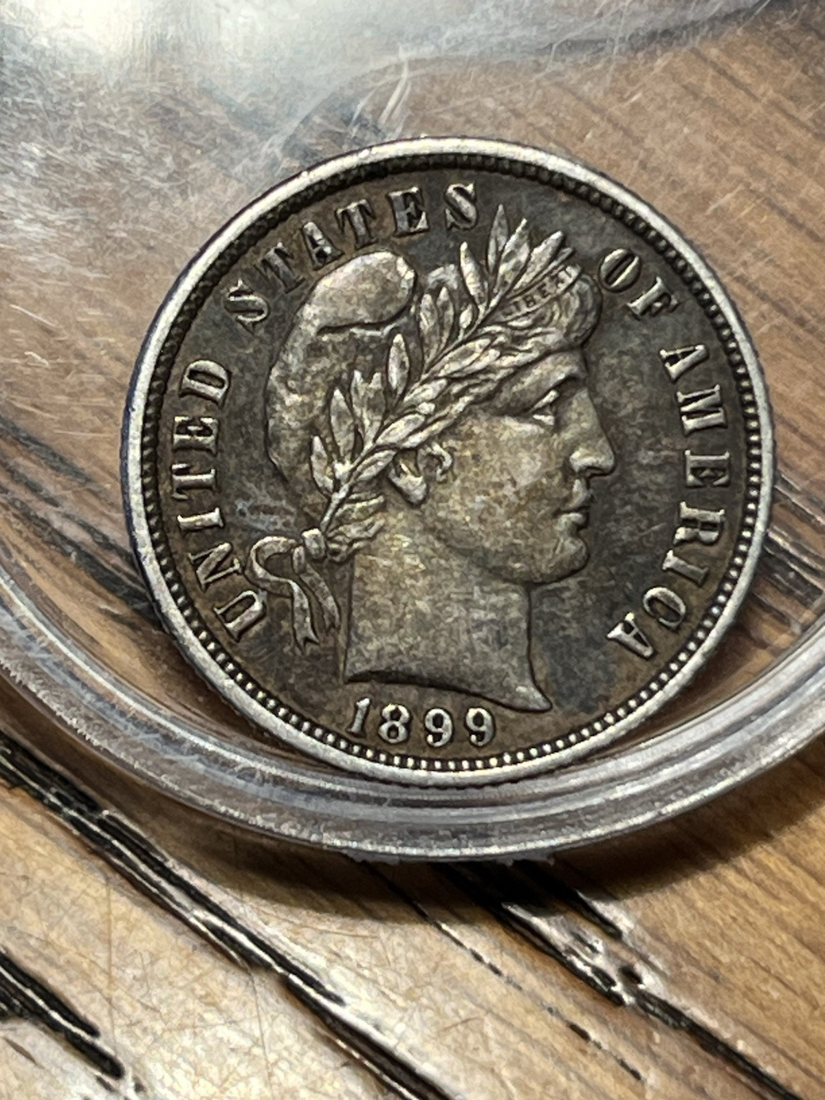 1899 Barber Dime AU About Uncirculated