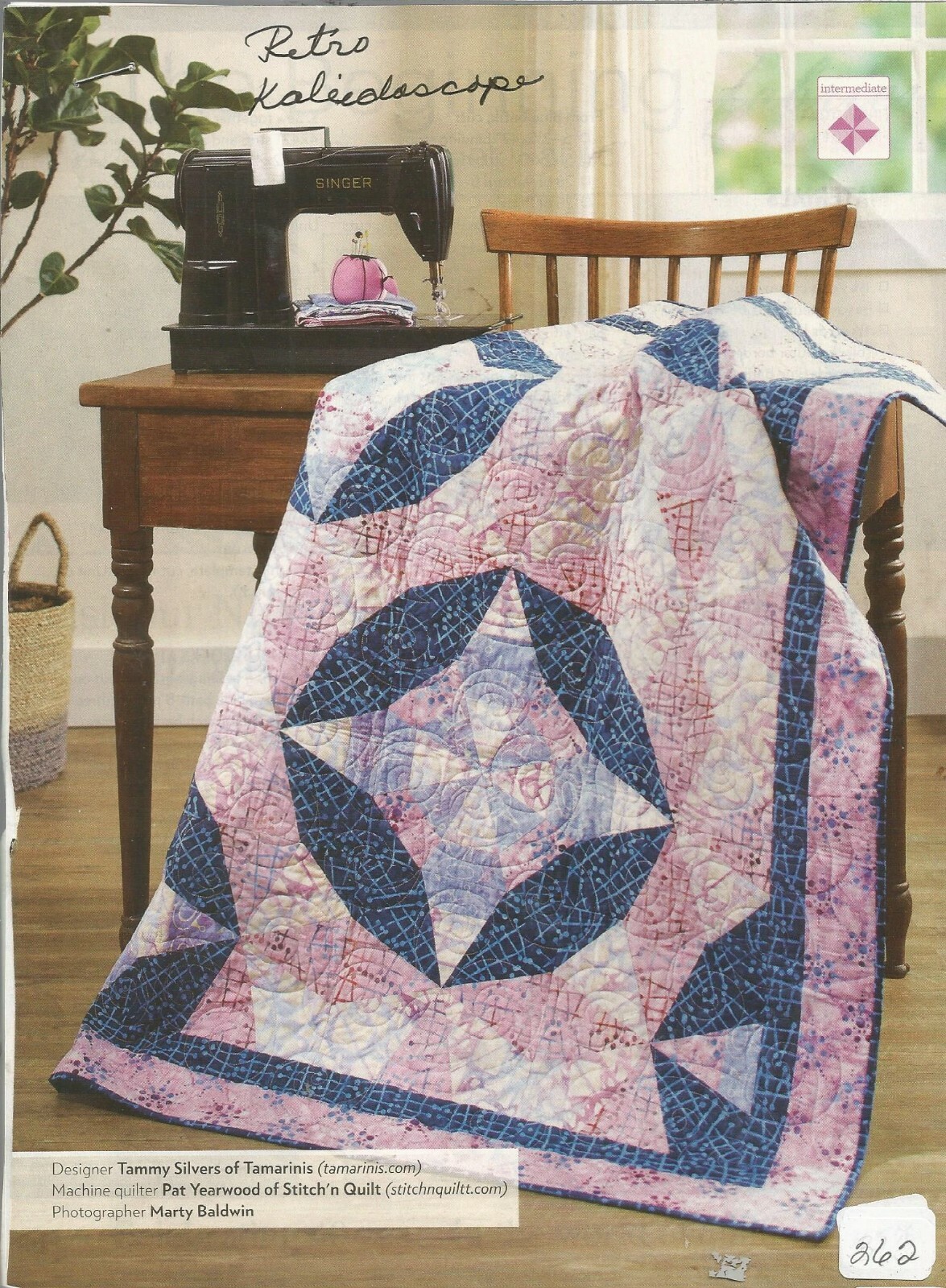 E0213   RETRO KALEIDOSCOPE QUILT PATTERN/INSTRUCTIONS