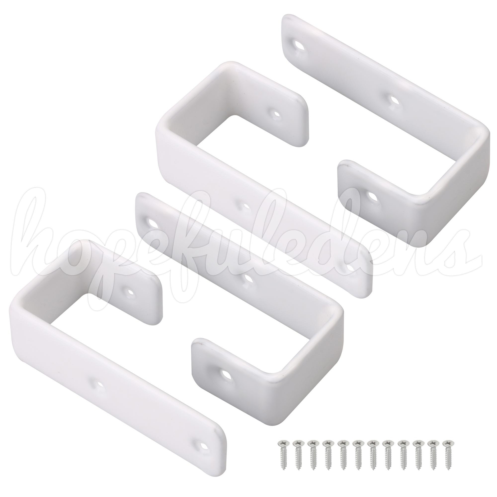 7 Shape Heavy Duty Bunk Bed Ladder Hooks for Home School Pack of 4 White