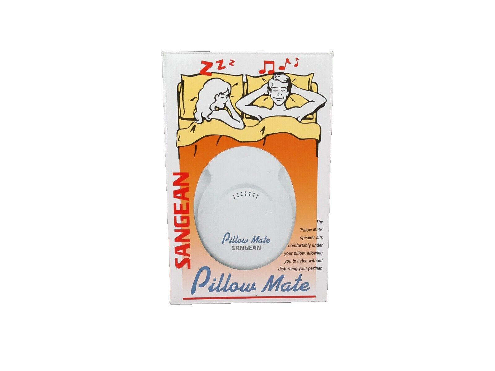 Sangean America Inc. PS-100 Pillow 3.5mm Aux Portable Speaker White Open BOX
