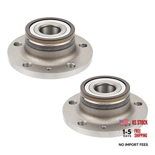 512319 Rear Wheel Bearing & Hub Assembly Pair, 5-Lug, Fit for VW Jetta
