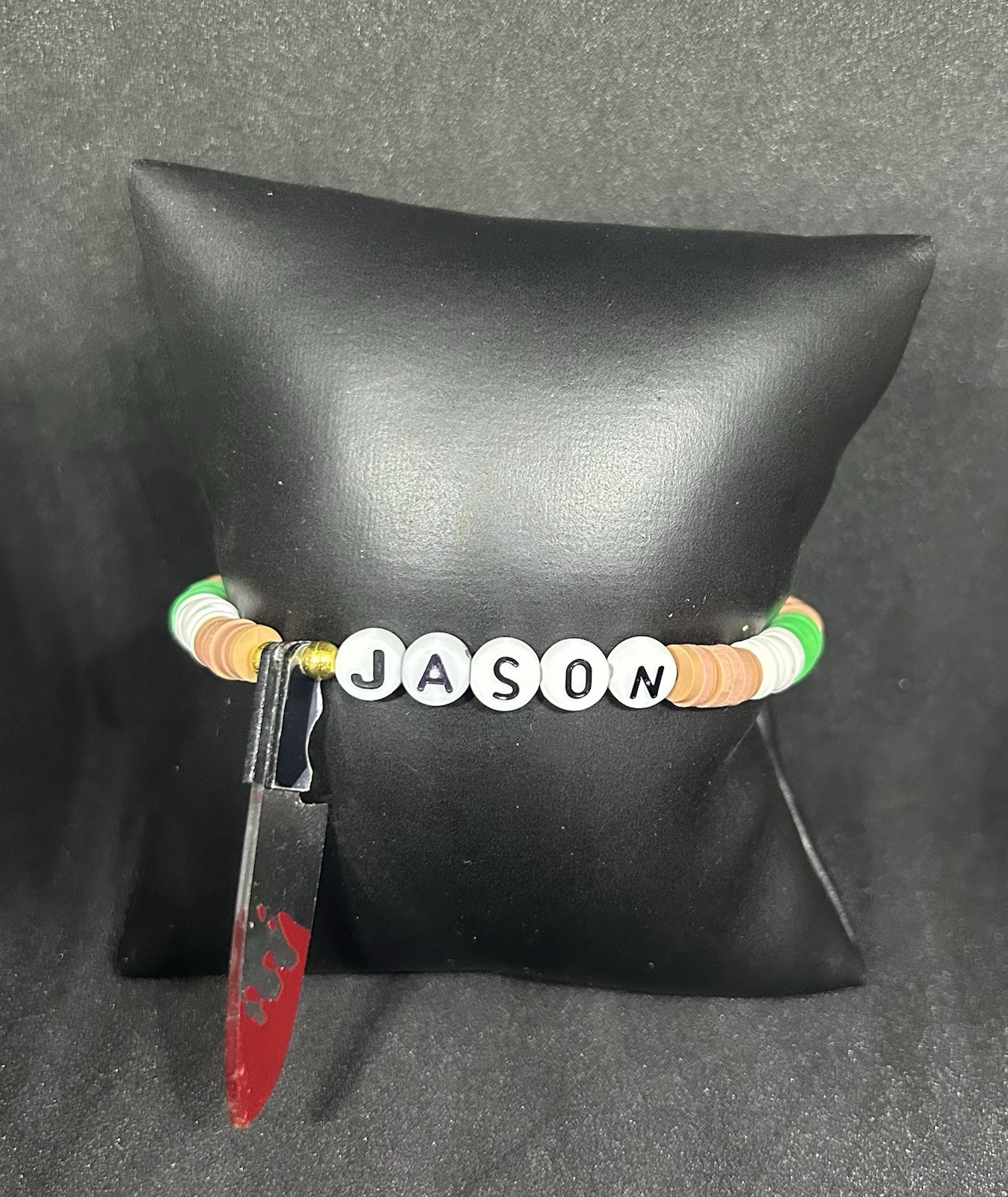 Jason Voorhees (Horror Film) Heishi Charm Bracelet