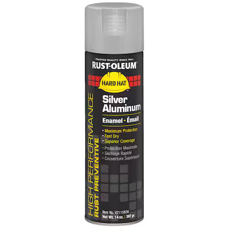 Rust-Oleum V2115838 Rust Preventative Spray Paint, Silver Aluminum, Gloss,