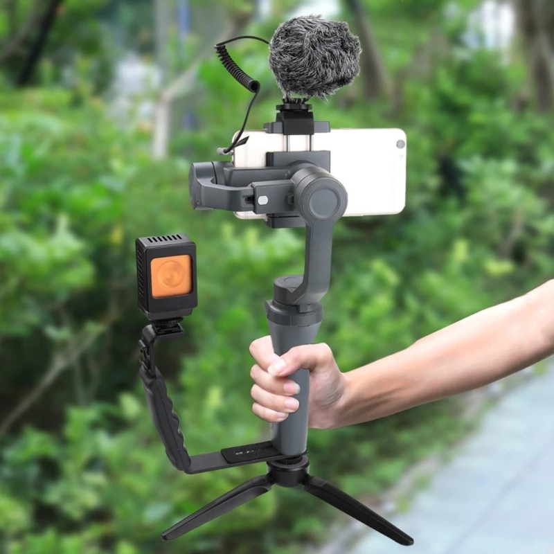 Practical Flash Camera Grip L Bracket Holder Cold Shoe Mount DSLR Holder