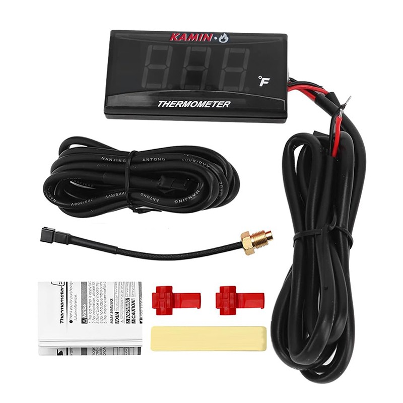 KAMIN motorcycle front dash panel Water Temperature Tester add thermometer Meter