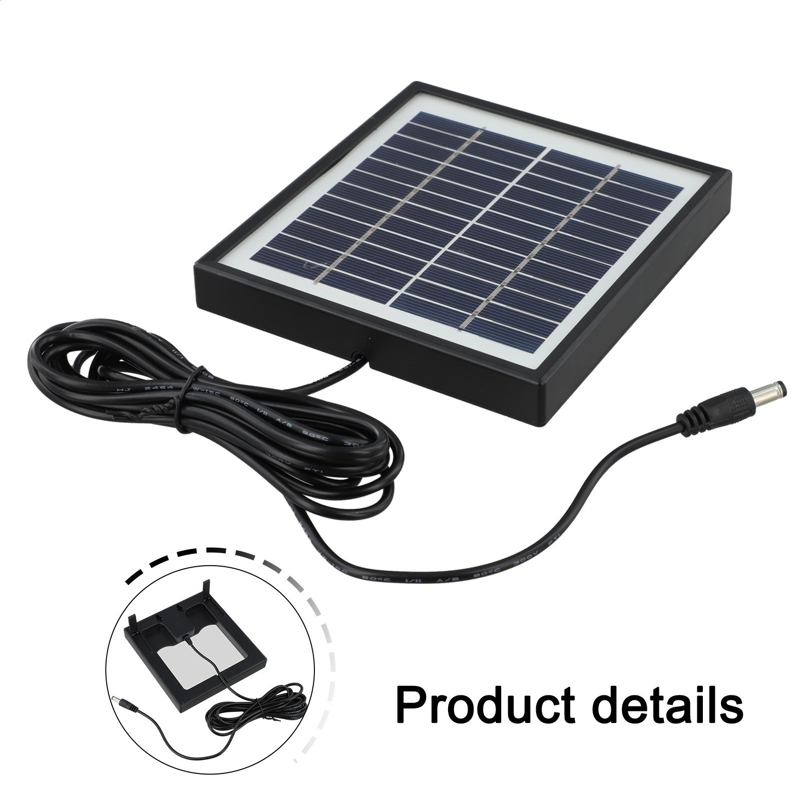 Convenient Charging Solution Lightweight 12V Solar Panel with Long Cable