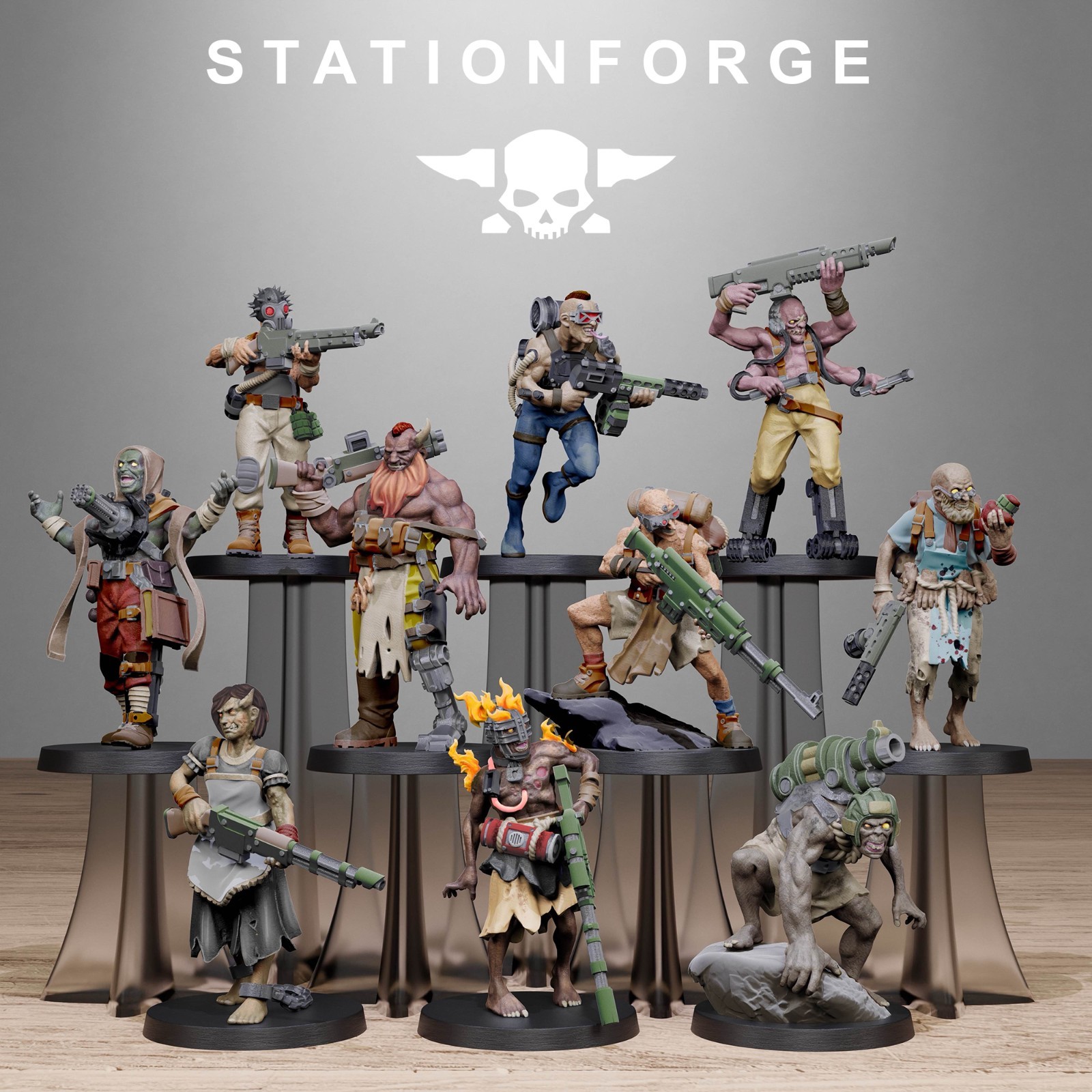 The Corrupted AbHumans from Station Forge 32mm