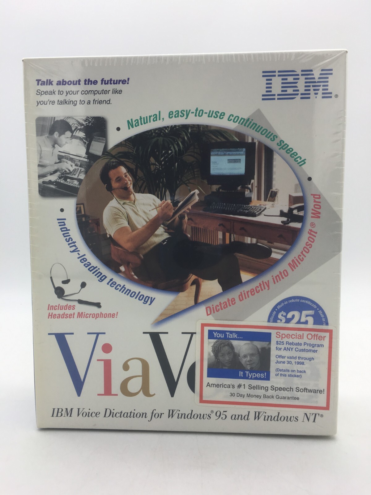 Vintage IBM ViaVoice for Windows 95 and Windows 97 - New Sealed