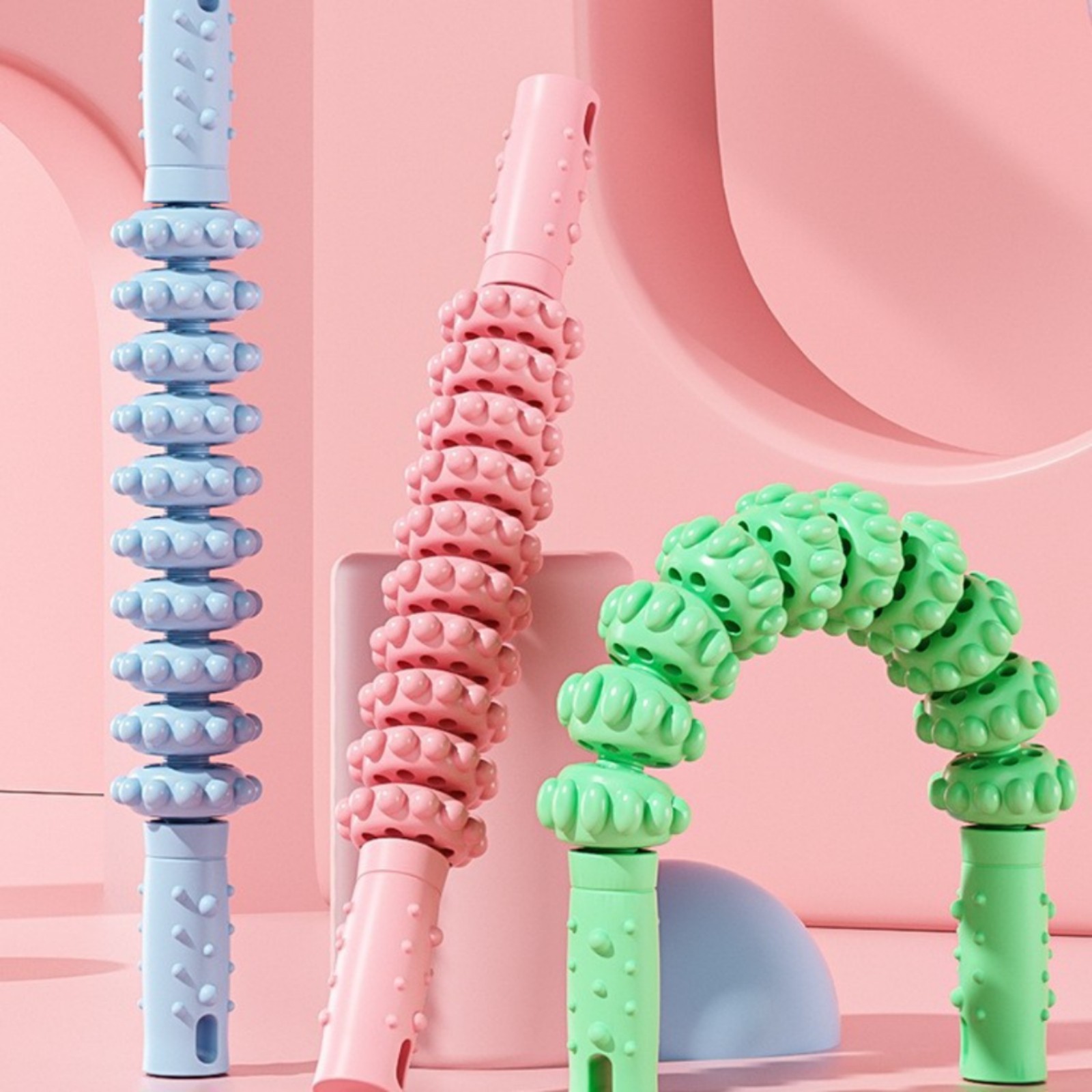 Ridged Massage Stick Segmented Massager Massage Stick Handheld