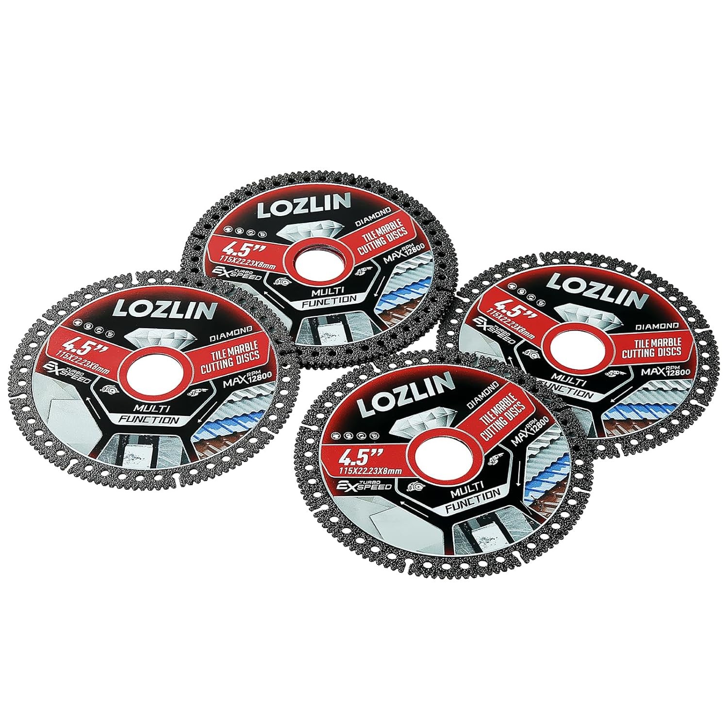 3PCS 4.5" Diamond Tile Blade Ultra Thin No Chip Marble Porcelain