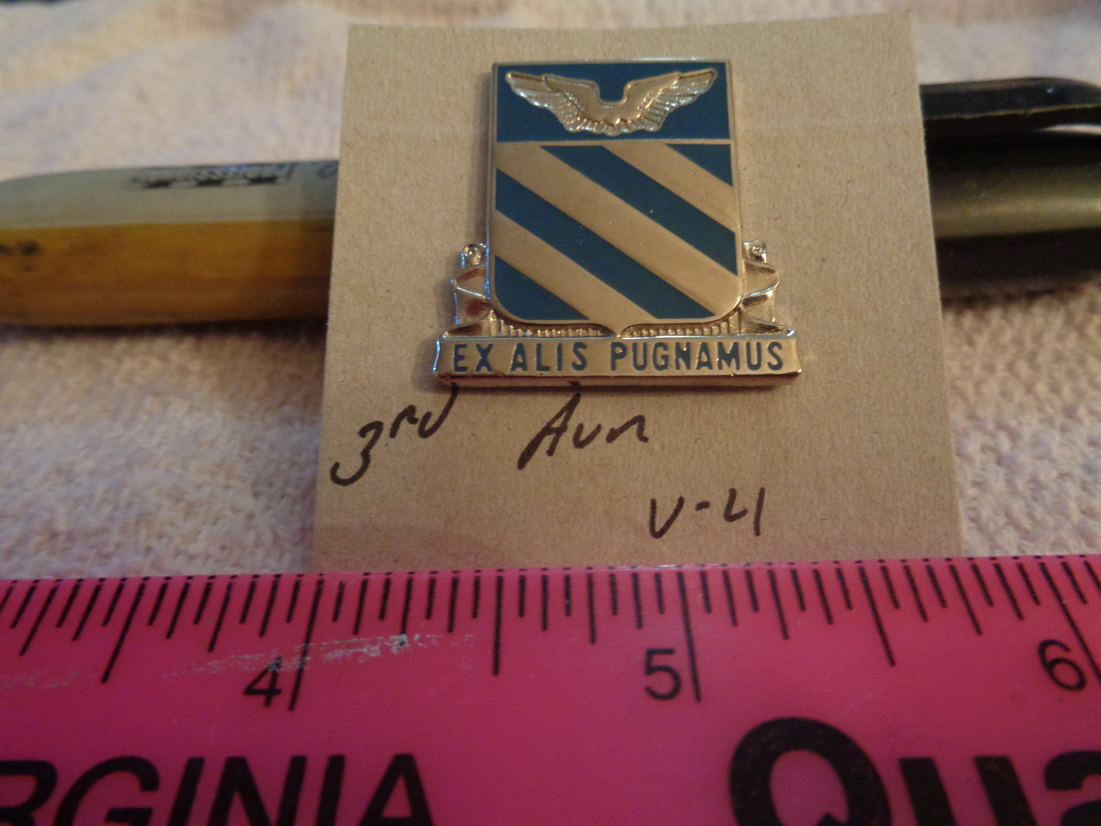 3rd Aviation V-21 Unit Crest, DI, DUI (DRAW#L16)