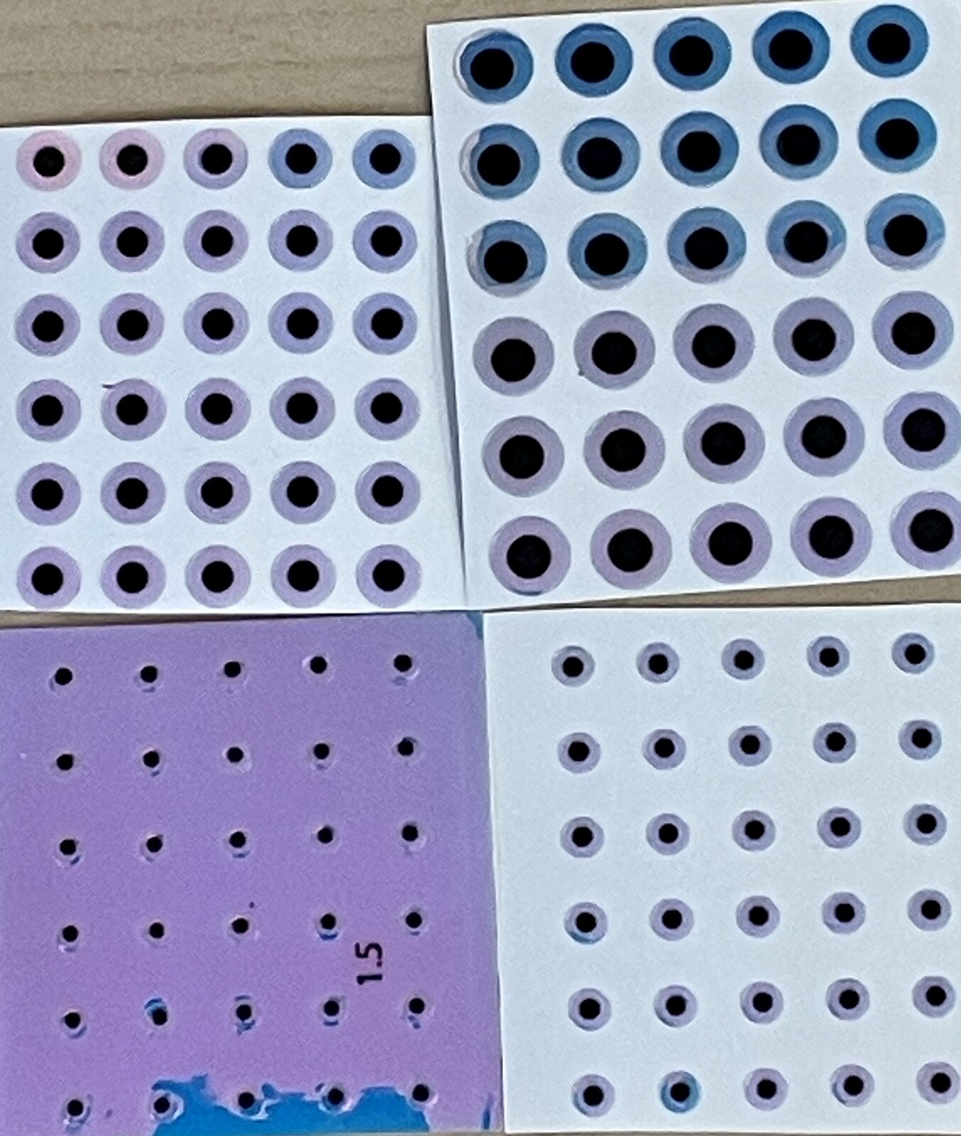 (30) HARELINE ADHESIVE EYES. SUPER PEARL w/ BLACK PUPIL. FLY TYING, U PICK SIZE