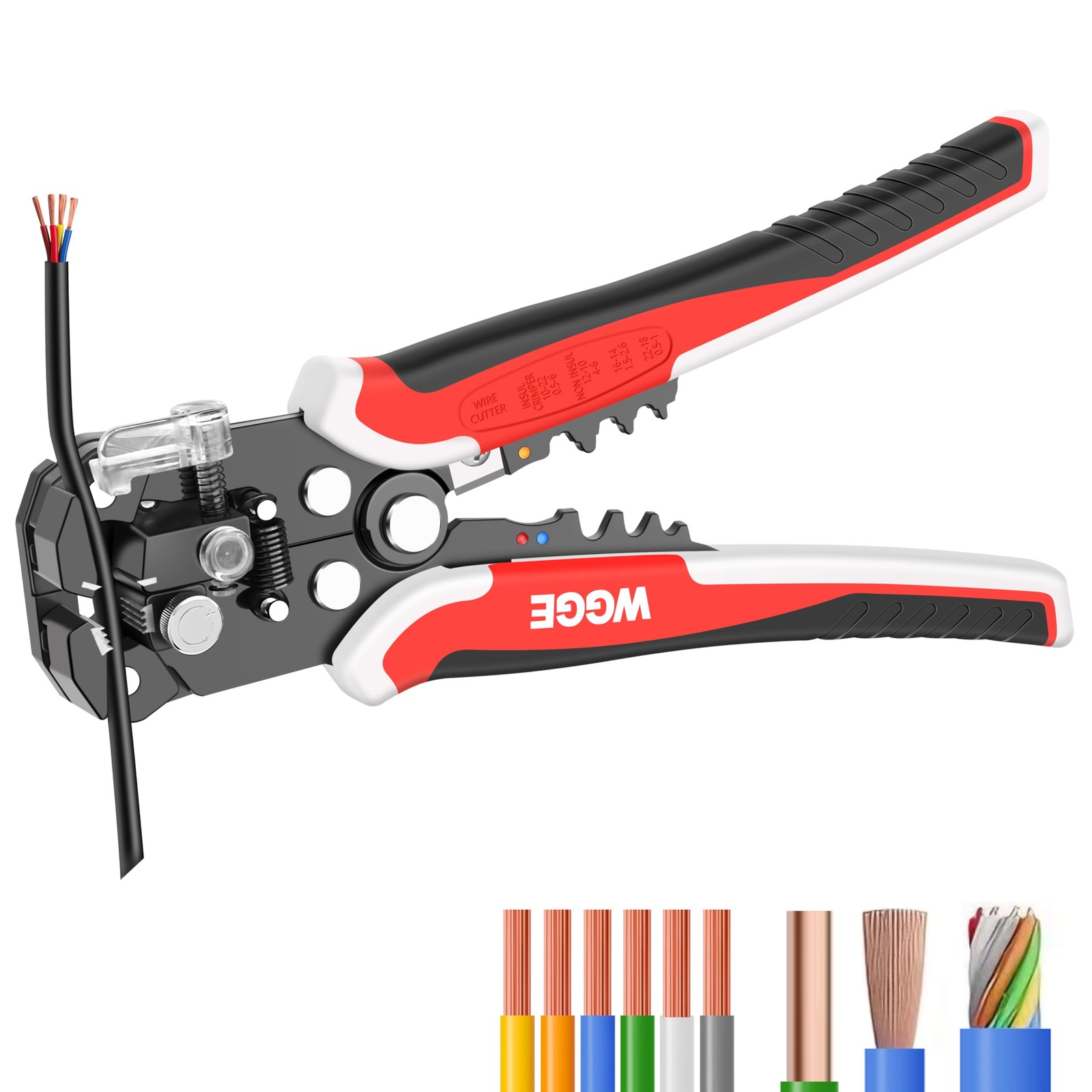 WGGE WG-014 Self-Adjusting Insulation Wire Stripper. For stripping Red,black