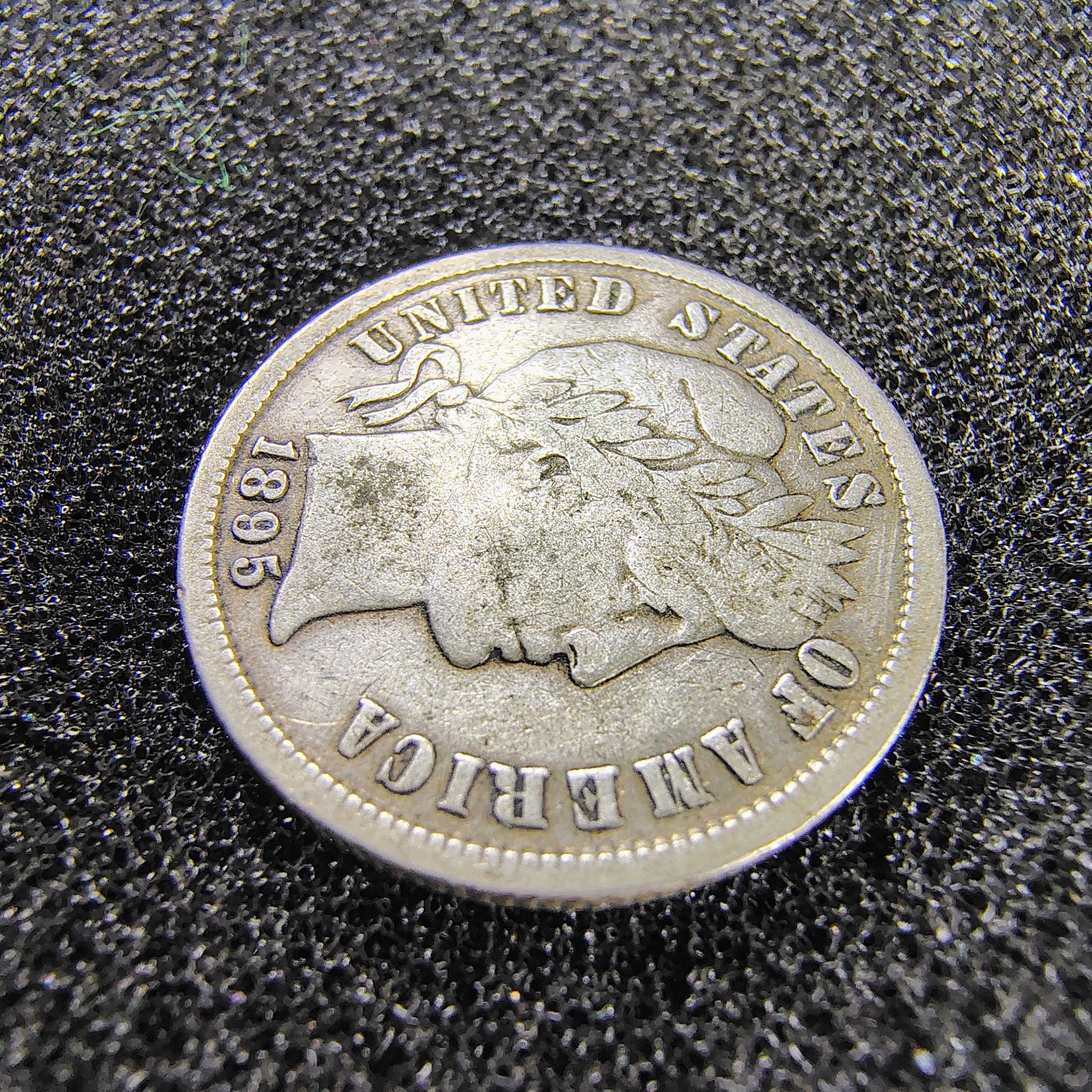 1895-S Barber Dime 10C - Better Date - San Francisco Mint - F-VF - Light Toning