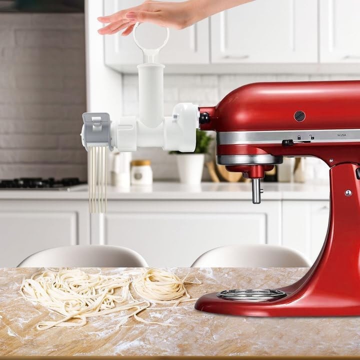 Pasta Maker Attachment for Kitchen Aid Stand Mixers with 6 Interchangeable Diff