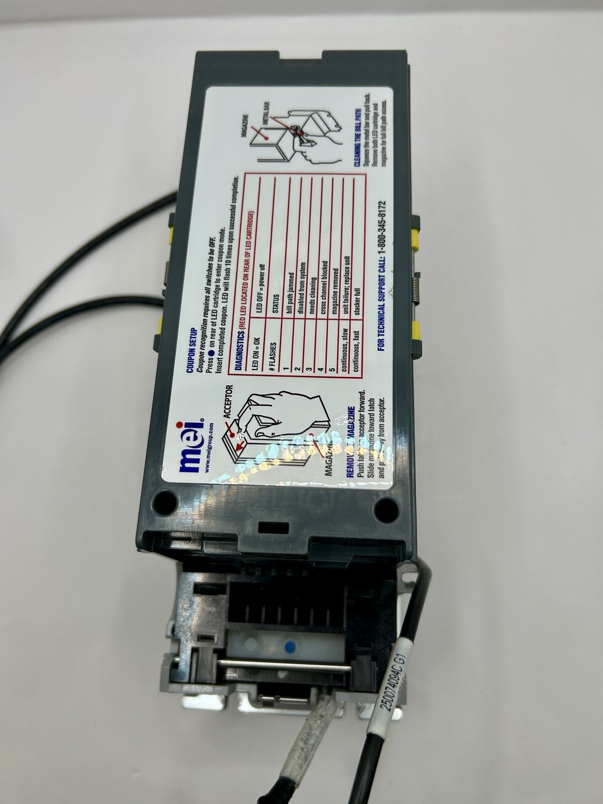 Mars Mei Vn 2712 bill acceptor, validator *COMPLETELY REBUILT* 24v MDB 1-20$