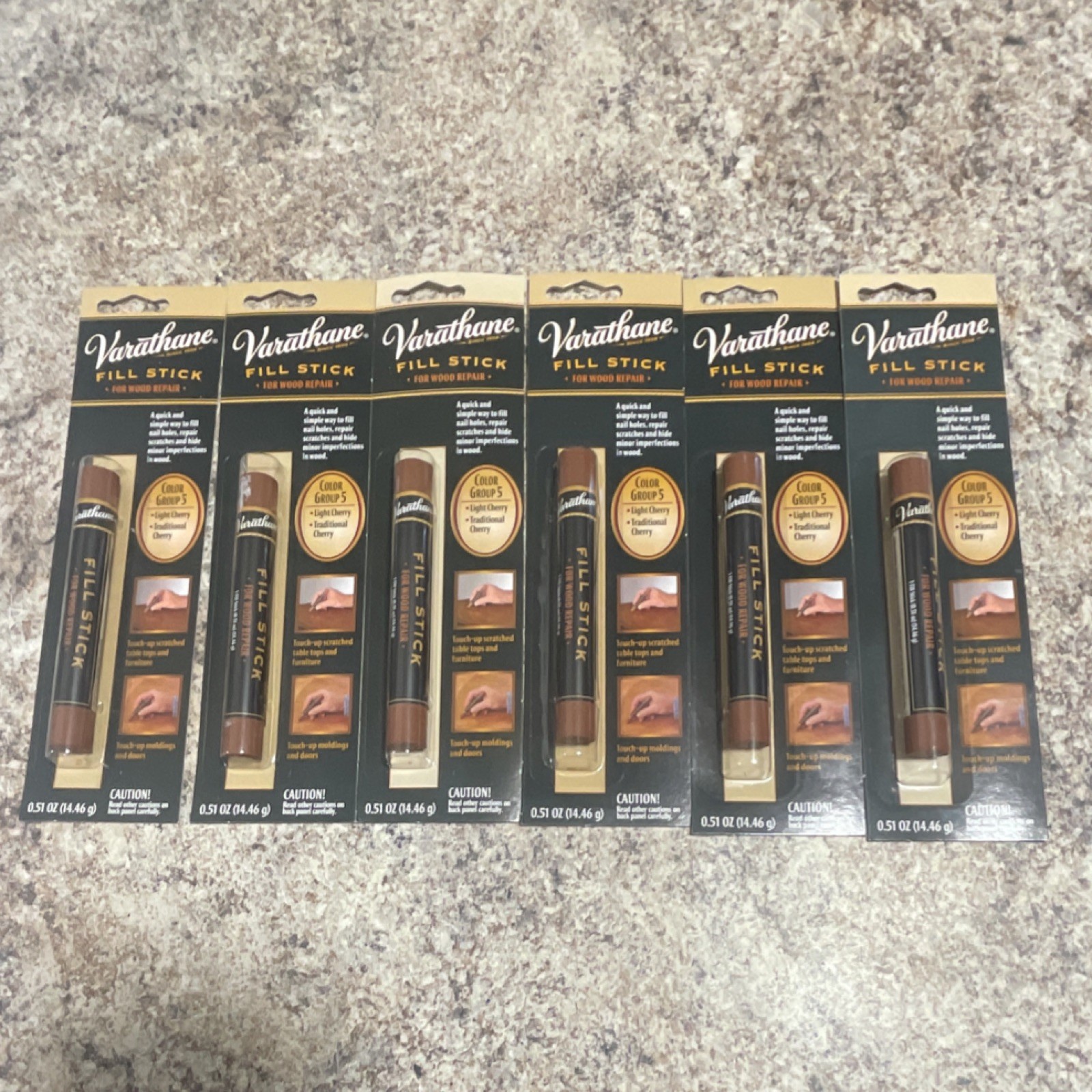 Varathane Fill Stick Wood Repair Assorted Colors 0.5 oz Lot of 8