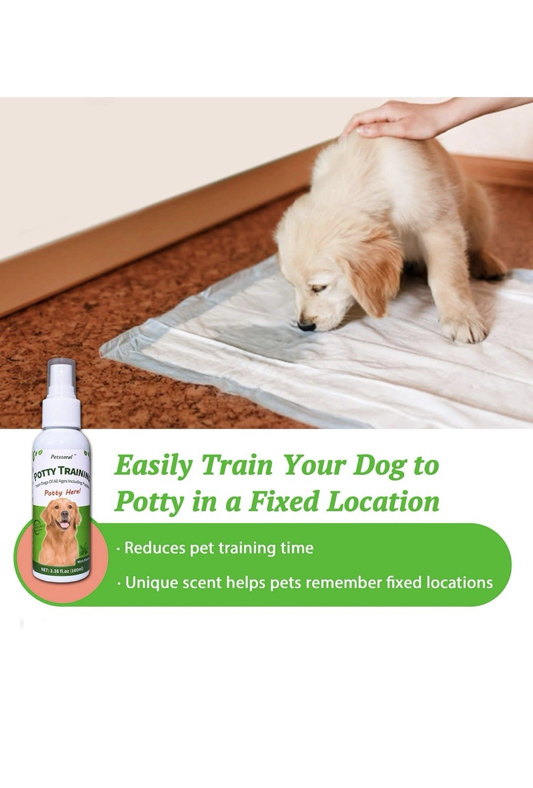 Petstoral Pet No-Go & Puppy Potty Training Spray 3.38 Fl Oz/100ml Kit