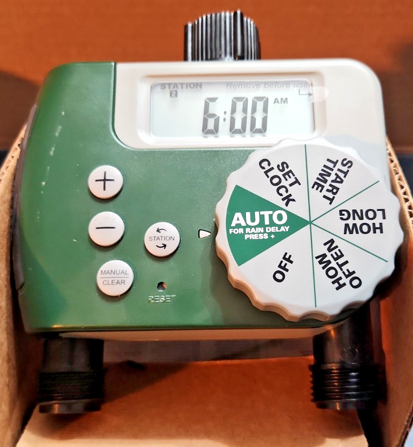 Orbit 58910 Programmable Hose Faucet Timer, 2 Outlet, Green (X)