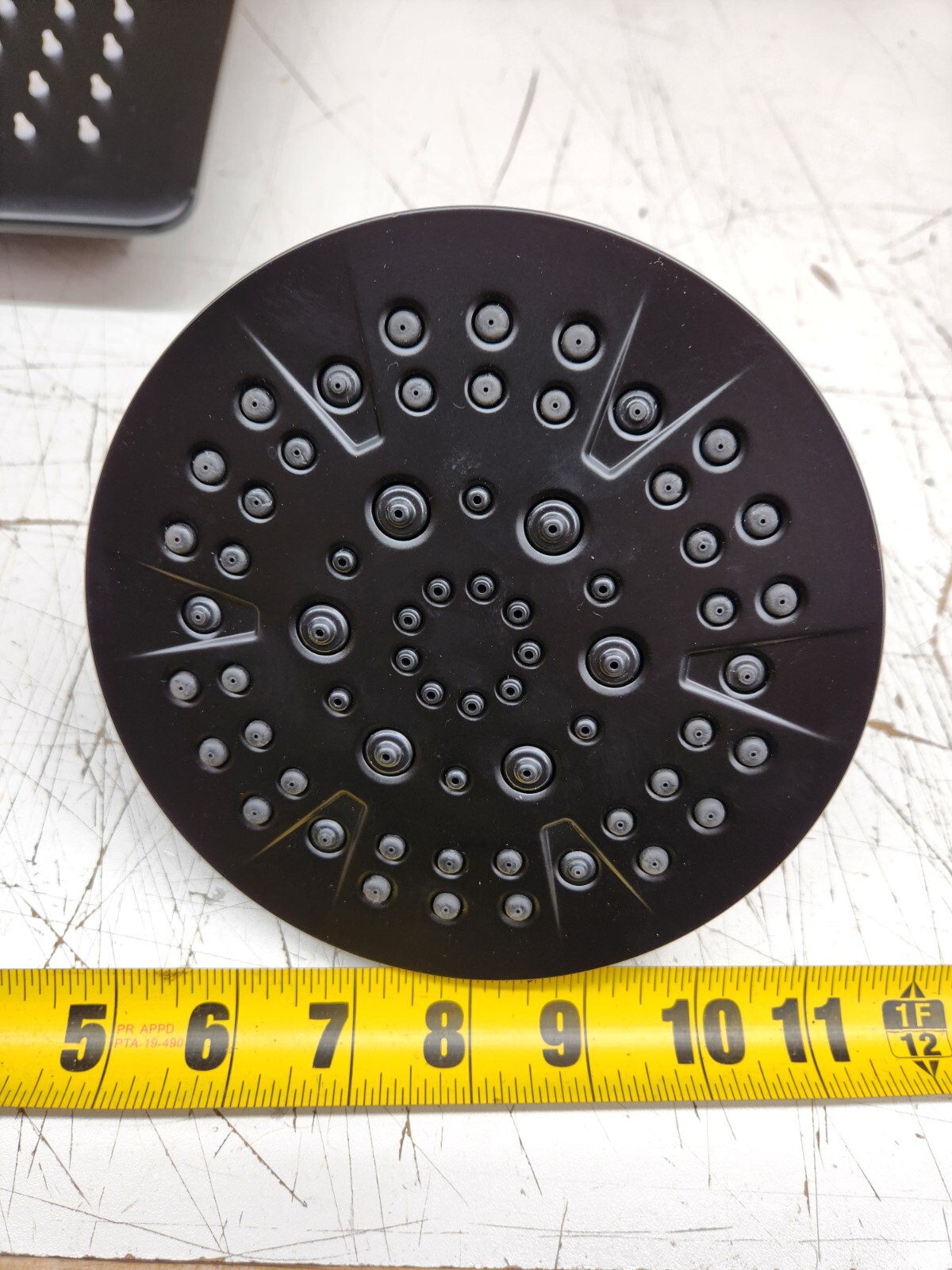 75617BL Replacement Matte Black 1.75GPM 80psi 4 Setting Shower Head New Open Box